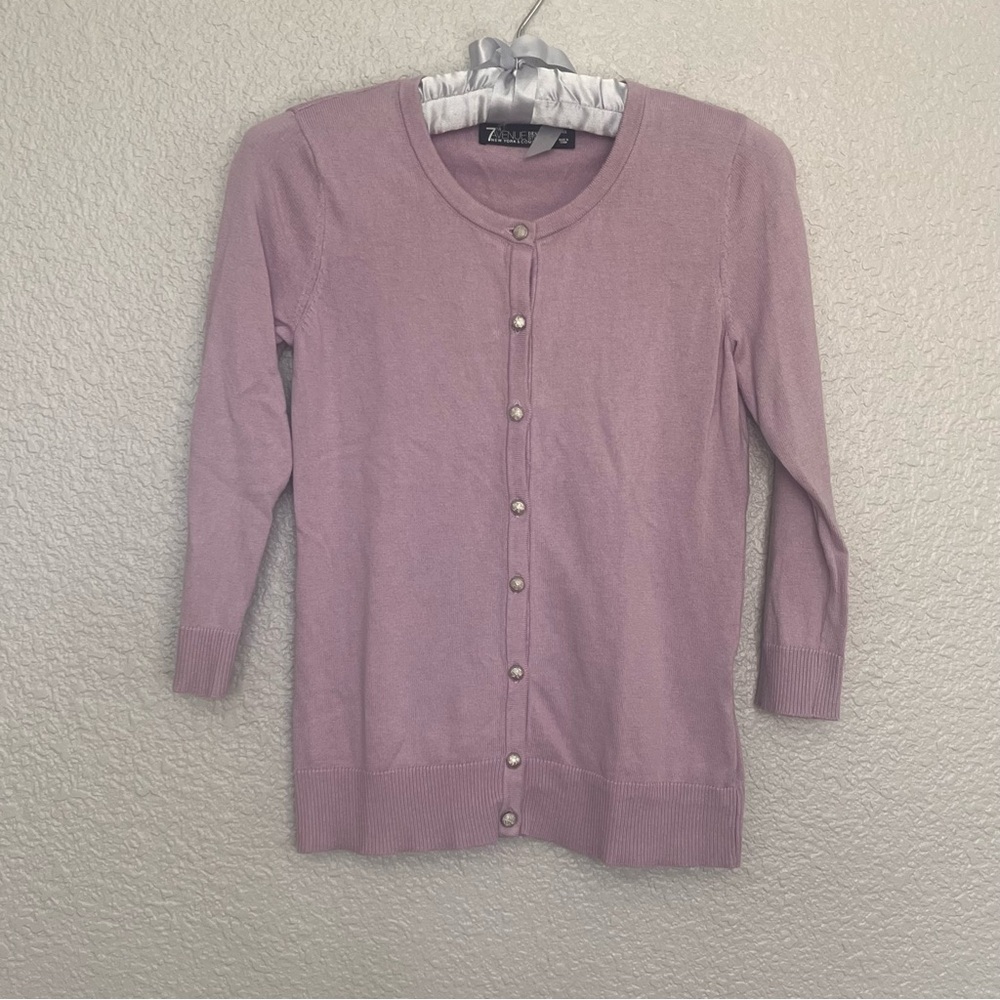 New York & Company Women's Lavender w/ buttons Cardigan Sweater size XS